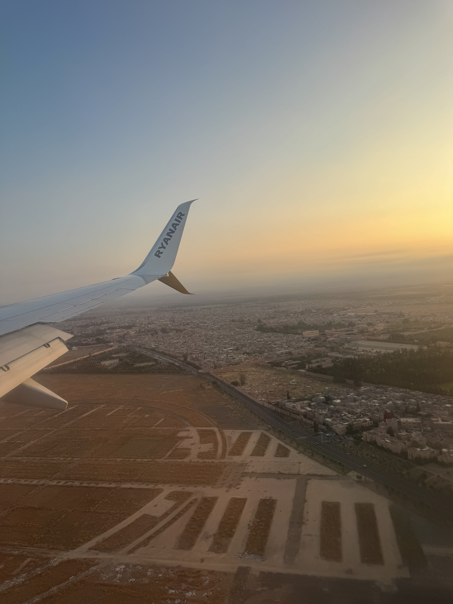 Marrakesh airport from the plane