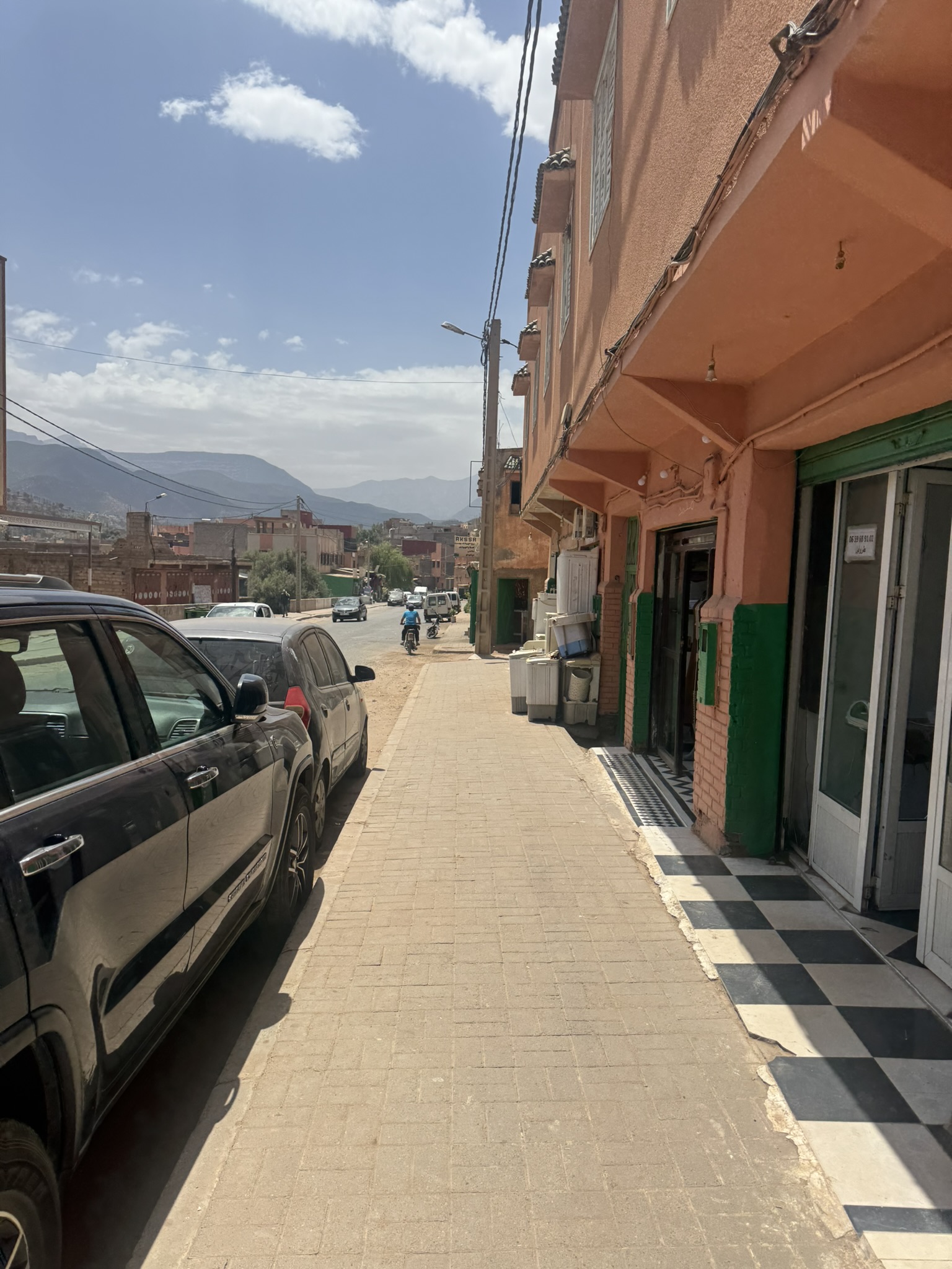 Road view outside Marrakesh
