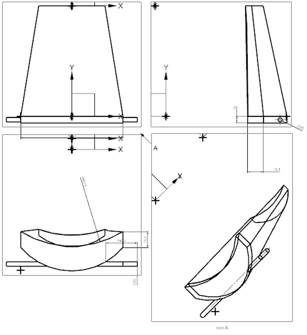 side view of the main wing design