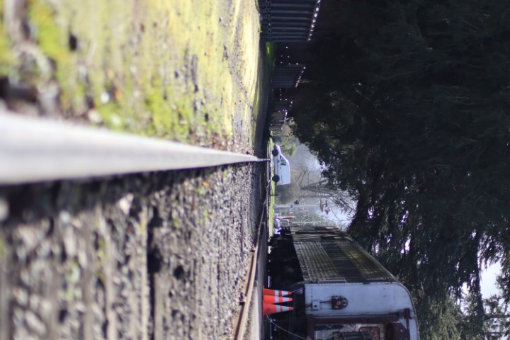 Rails with a white van